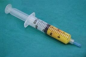 syringe with adipose tissue for penis type surgery
