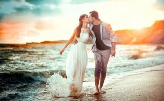 woman and man in love with enlarged penis