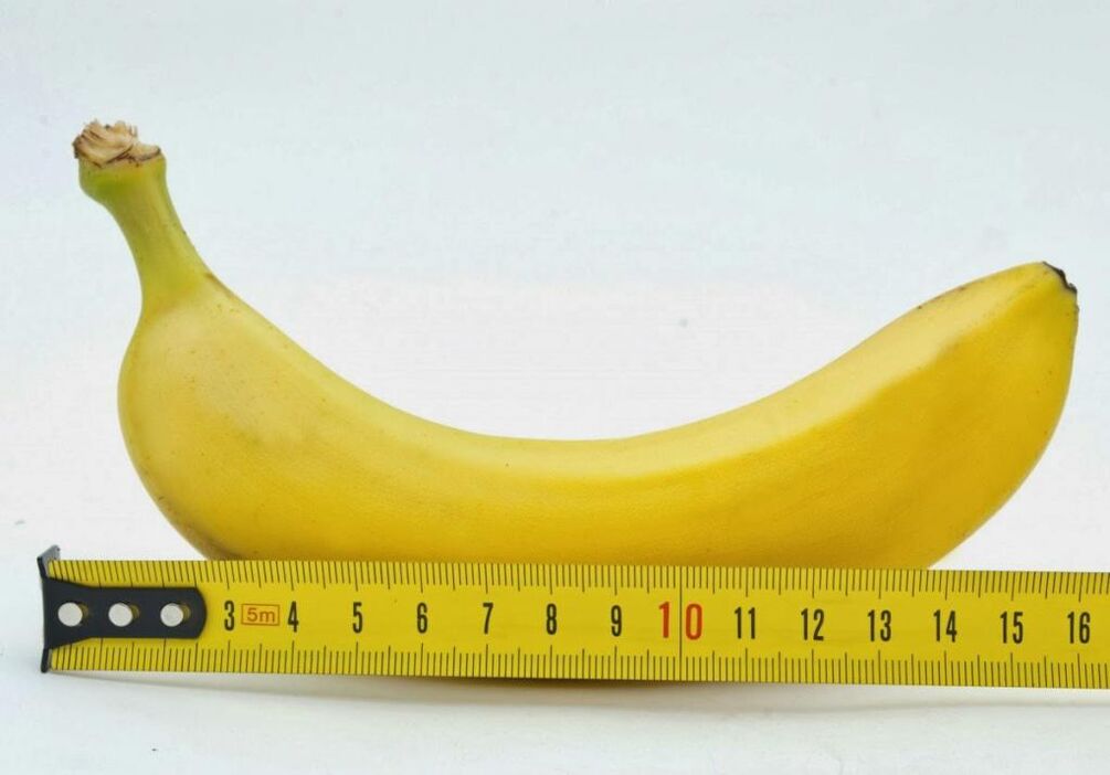 measuring a penis before enlargement through the example of a banana